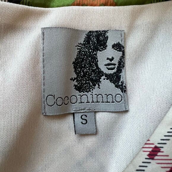 Coconinno 'Ever So Sweetheart' Plaid Dress Green rust orange cream size S boho - Picture 3 of 14